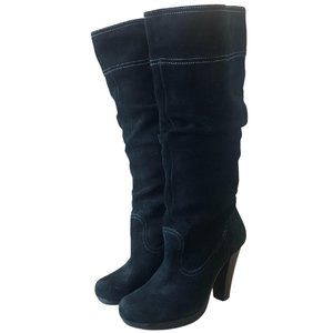 Michael Kors Black Suede Knee High Boots